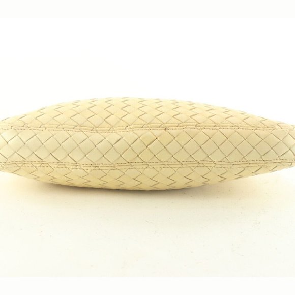 Bottega Veneta Ivory Beige Intrecciato Woven Leather...